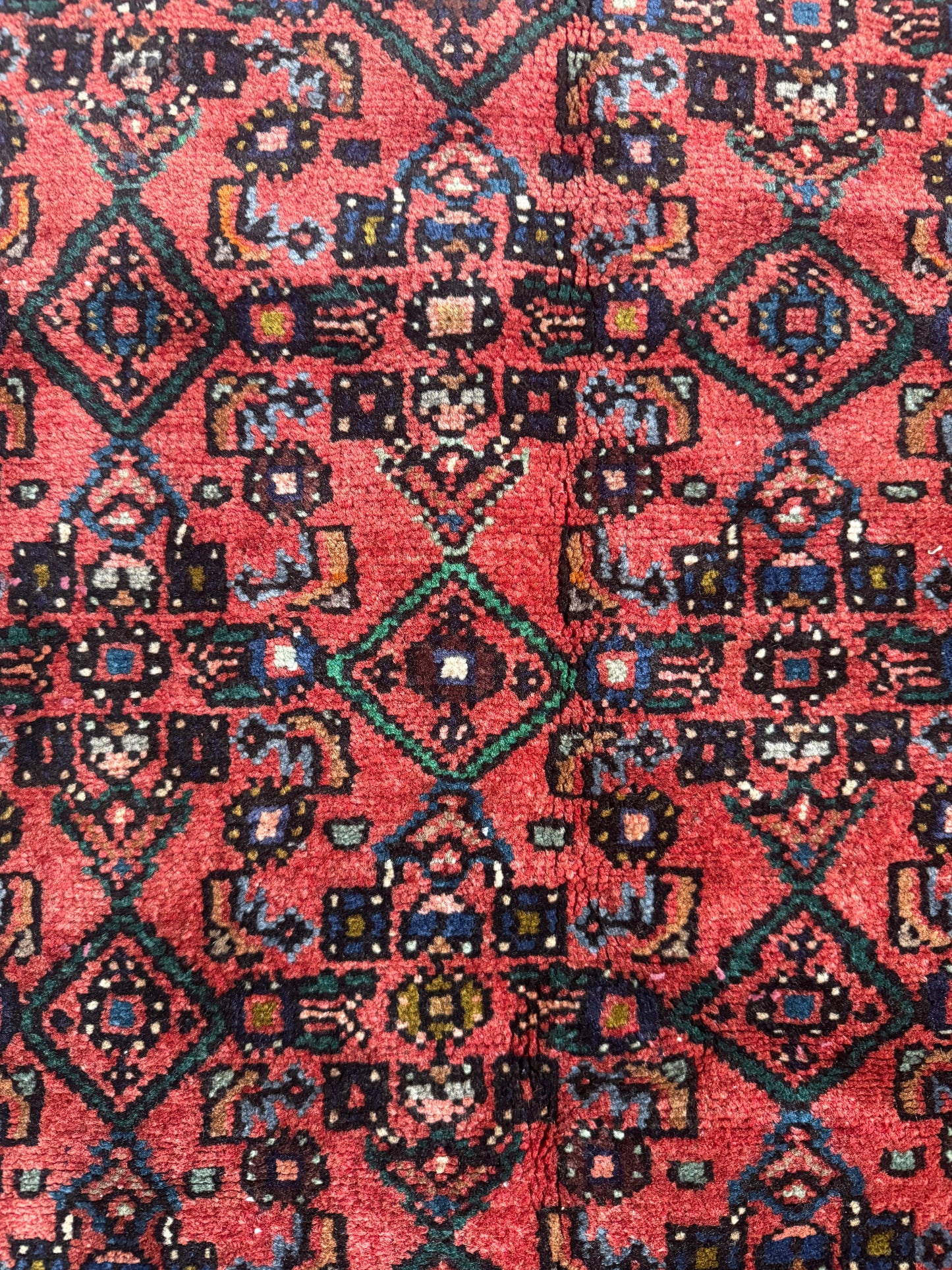 Vintage Hand-Knotted Persian Hamadan 3’5” x 5'0"