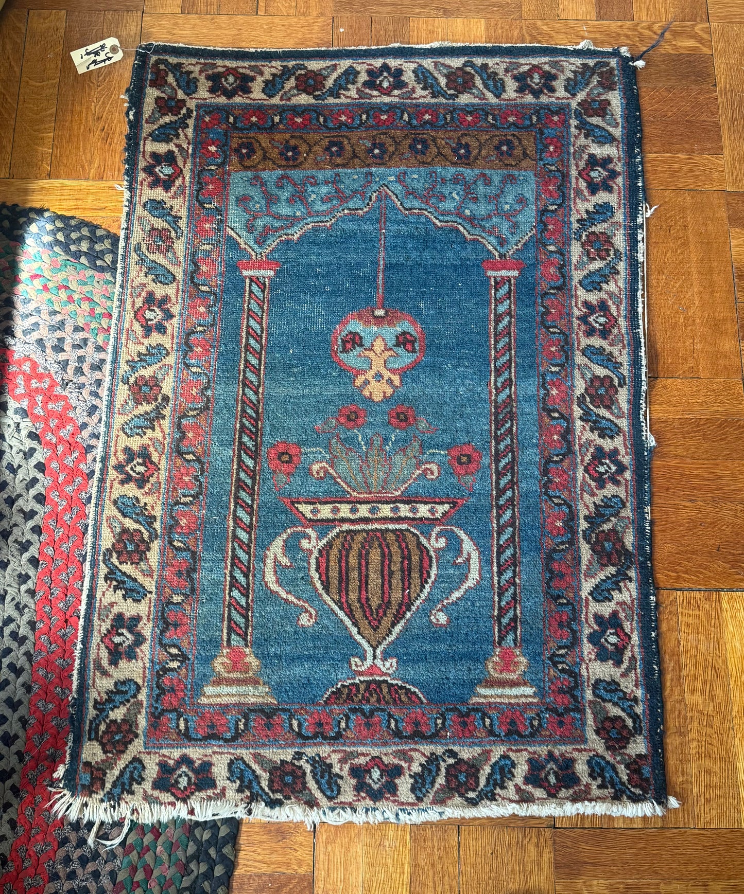 Antique Hand-Knotted Persian Prayer Rug 3’6” x 2’5”