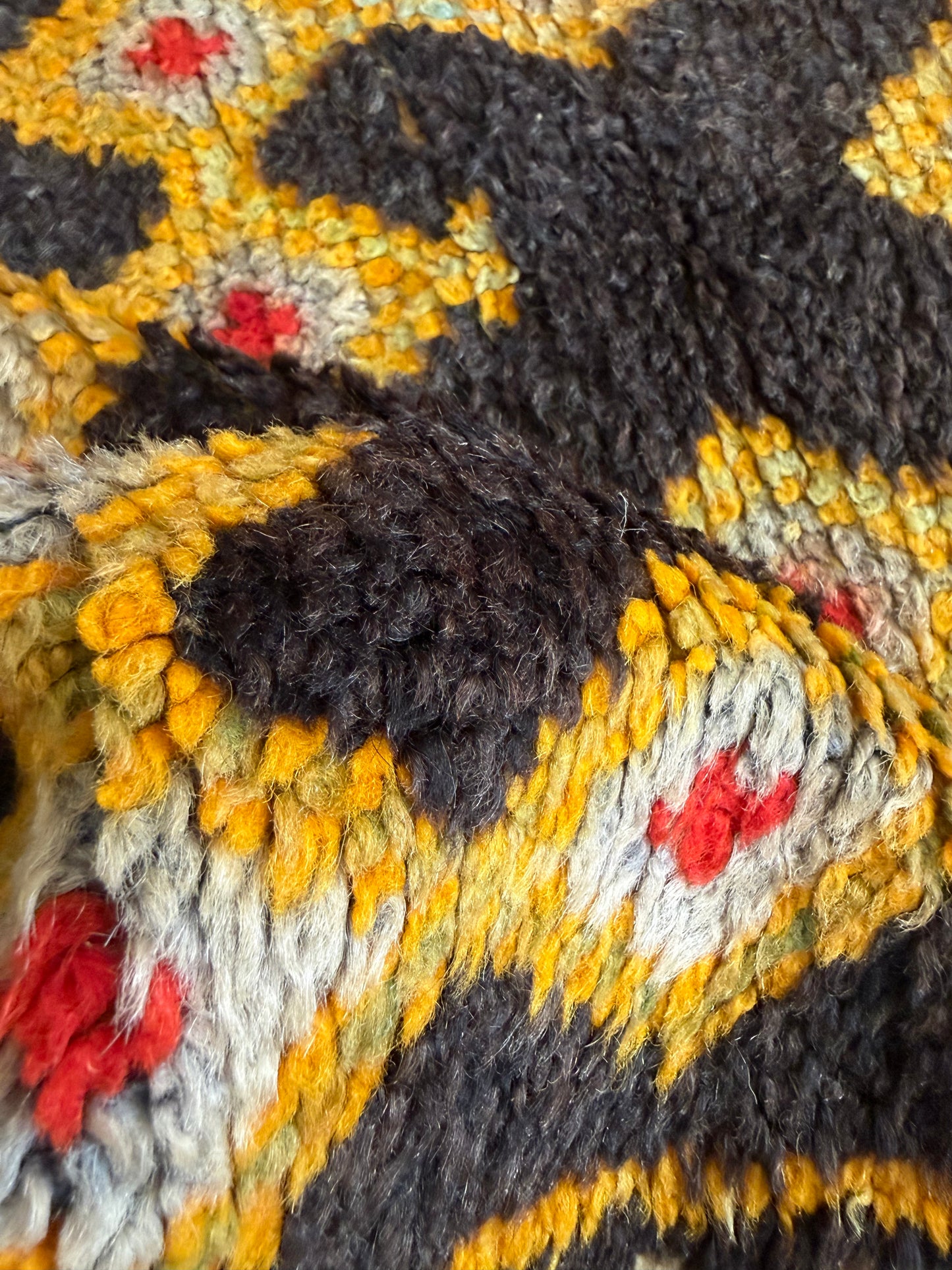 Vintage Handwoven Moroccan Village Rug 4'1 x 3'4