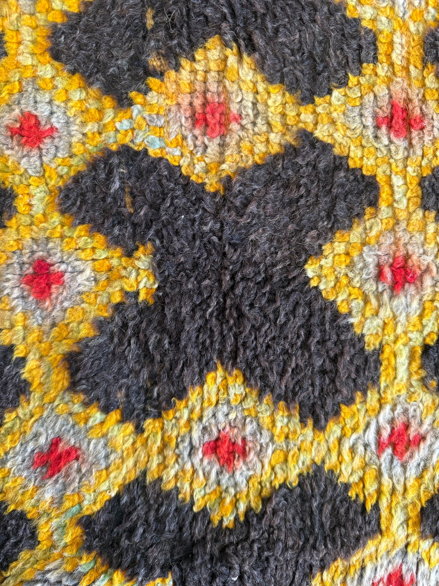 Vintage Handwoven Moroccan Village Rug 4'1 x 3'4