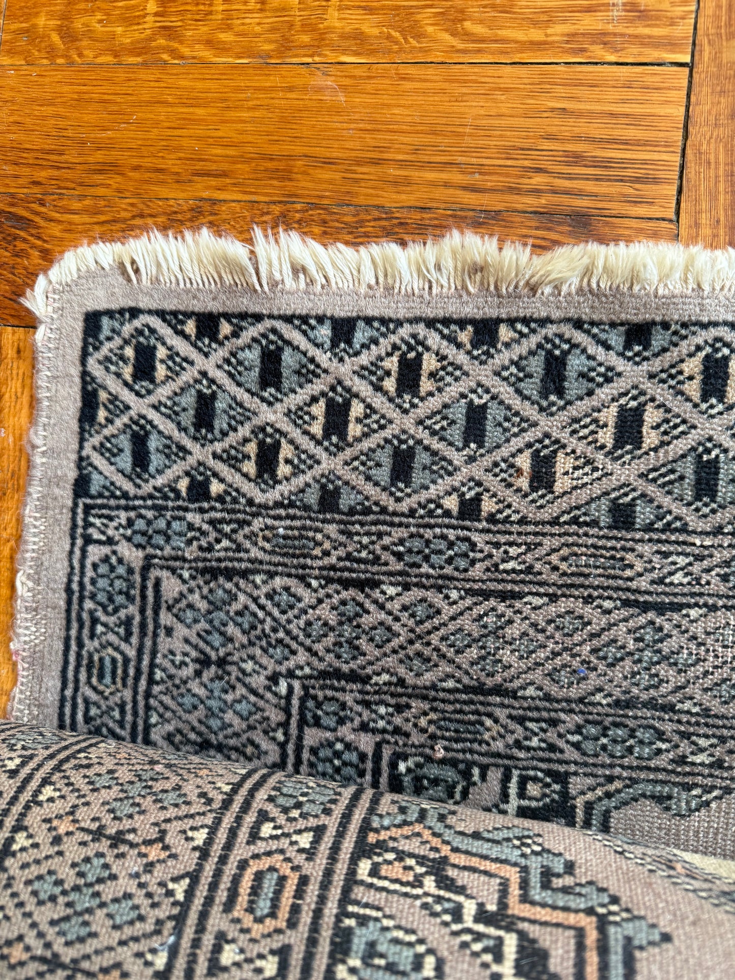 Vintage Hand-Knotted Pakistani Jaldar Runner 2'5 x 8'2