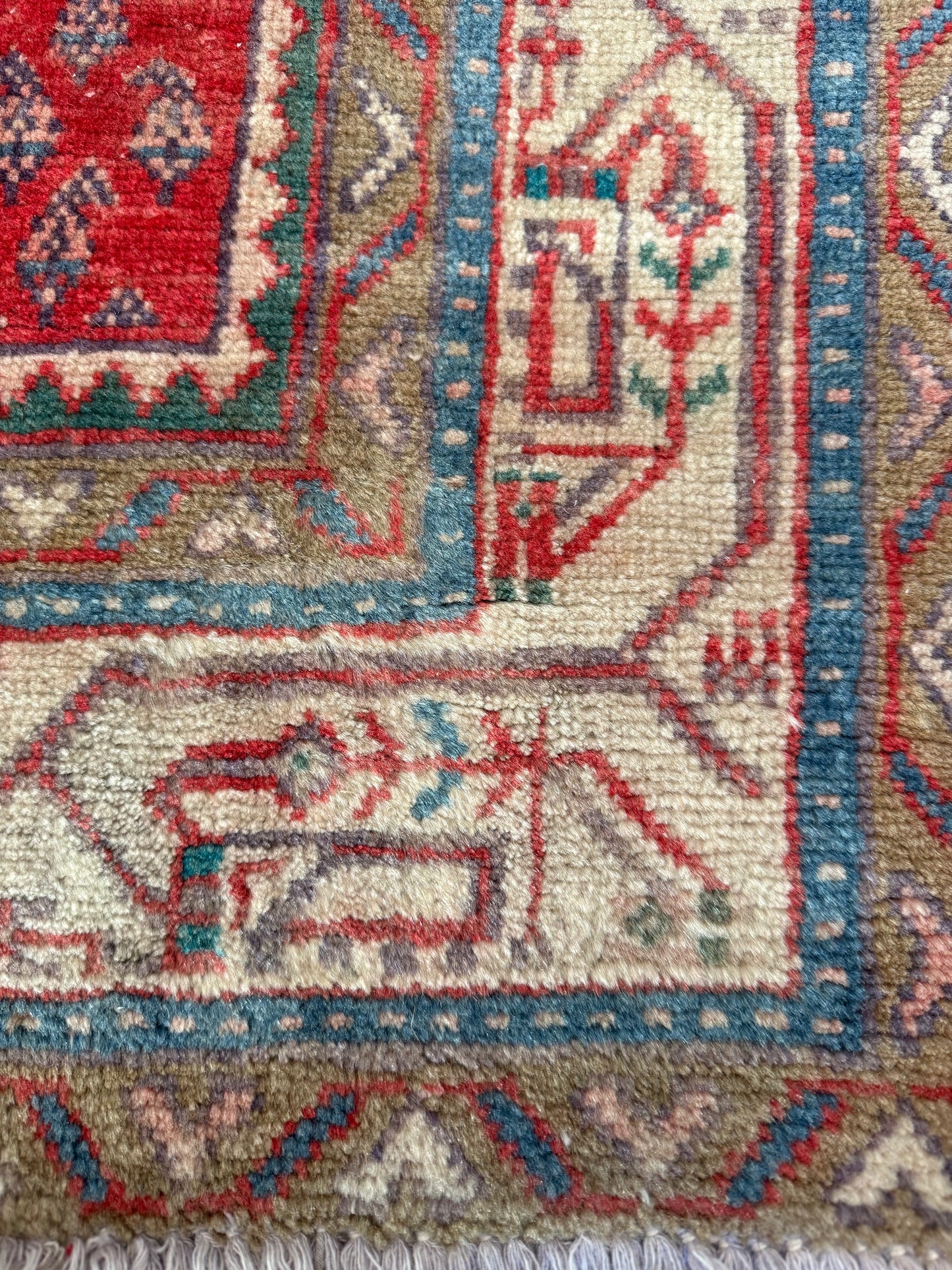 Vintage Hand-Knotted Persian Sarouk-Mir Boteh 6'6" x 4'1"