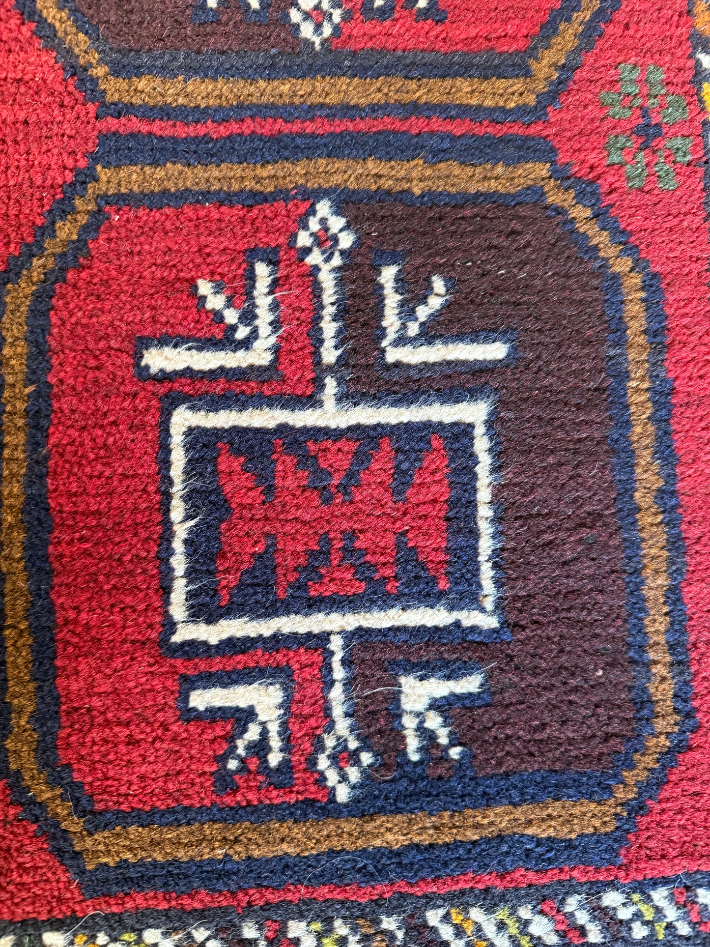 Vintage Hand-Knotted Afghan Baluchi Tribal Rug 2'9" x 4'8"