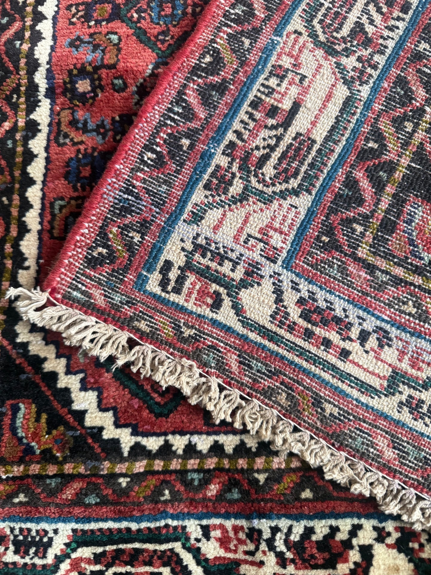 Vintage Hand-Knotted Persian Hamadan 3’5” x 5'0"