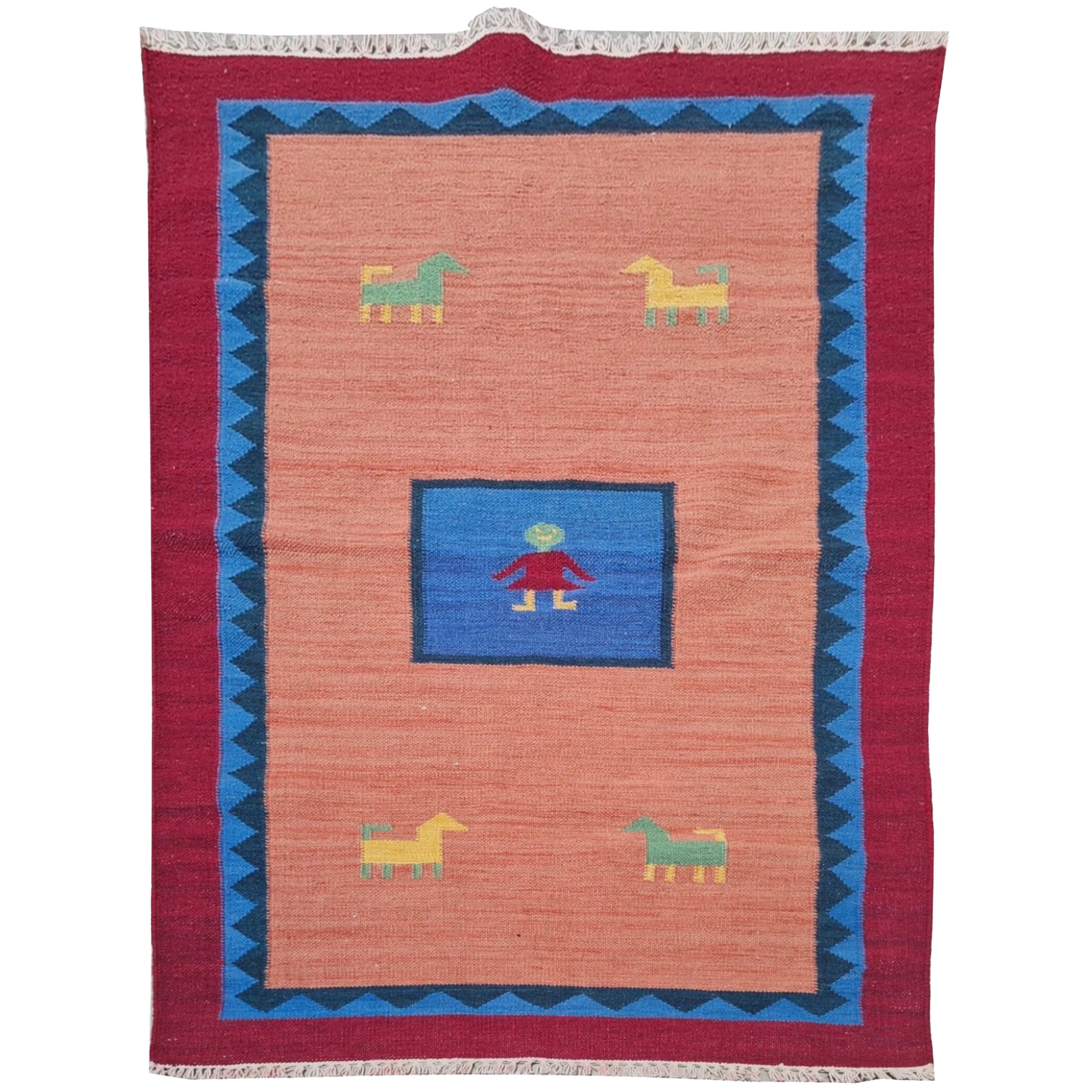 Vinatage Gabbeh Style Flat Weave