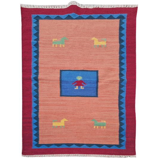 Vinatage Gabbeh Style Flat Weave