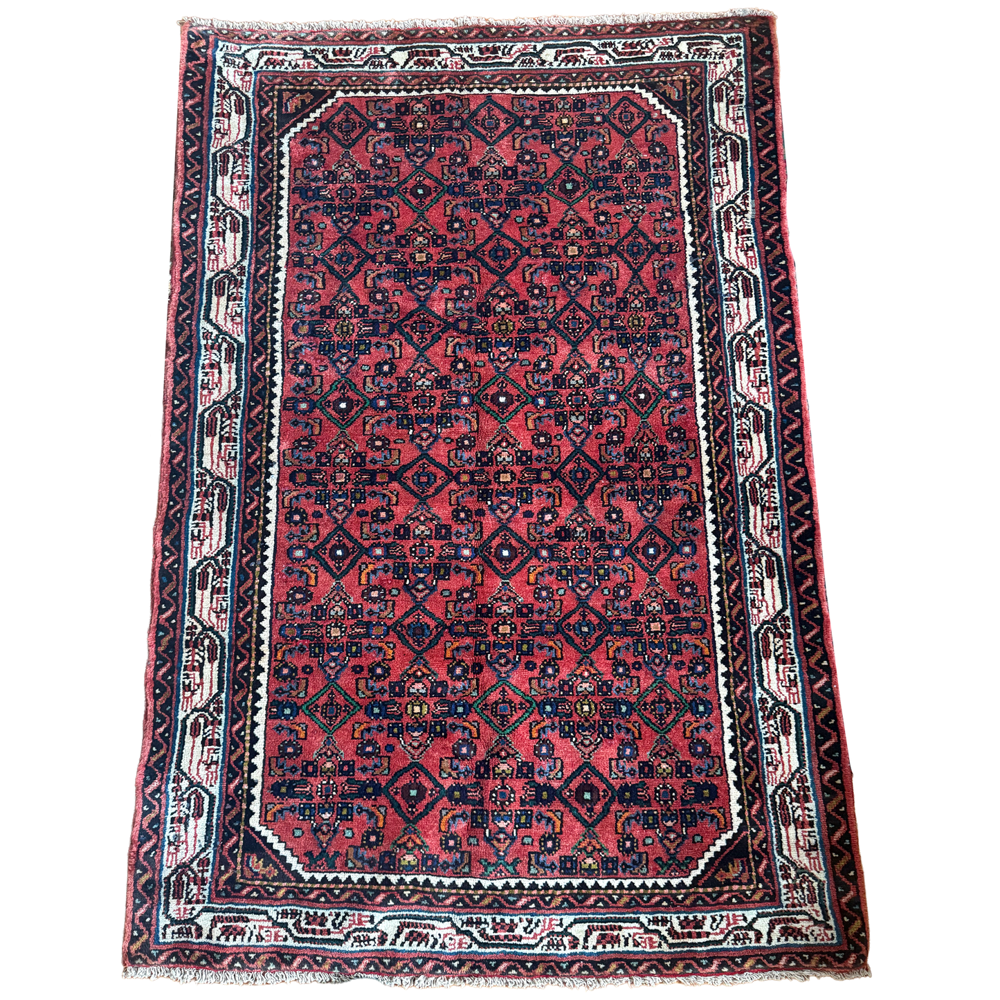 Vintage Hand-Knotted Persian Hamadan 3’5” x 5'0"
