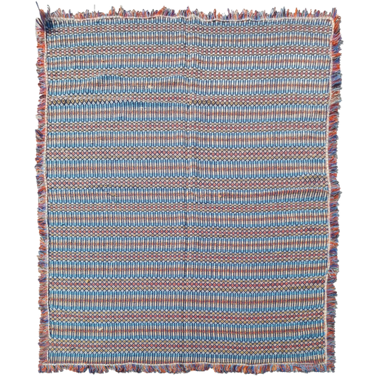 Vintage Hand-Woven Persian Jajim Kilim 6'11" x 4'9"