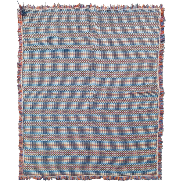 Vintage Hand-Woven Persian Jajim Kilim 6'11" x 4'9"