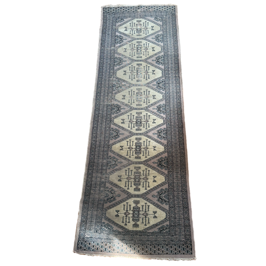 Vintage Hand-Knotted Pakistani Jaldar Runner 2'5 x 8'2