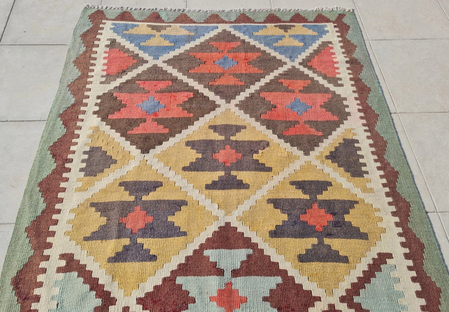 Vintage Hand-Woven Turkish Anatolian Kilim 5'3" x 3'3"